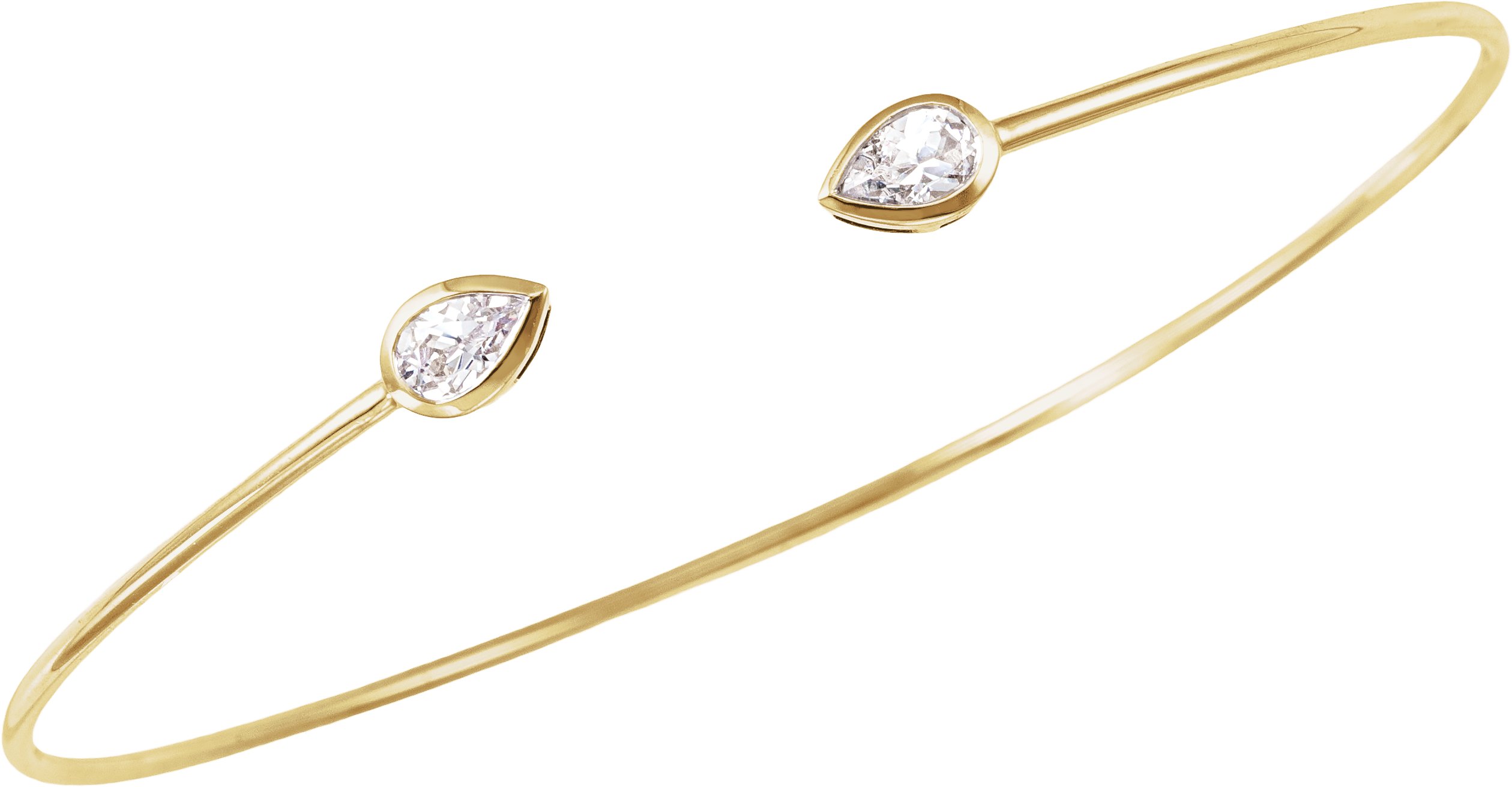14K Yellow Gold 1/2 CTW Lab-Grown Diamond Bangle Bracelet