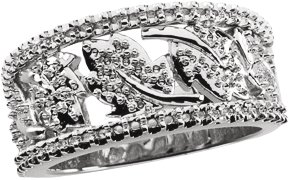 Floral Etruscan-Style Anniversary Band