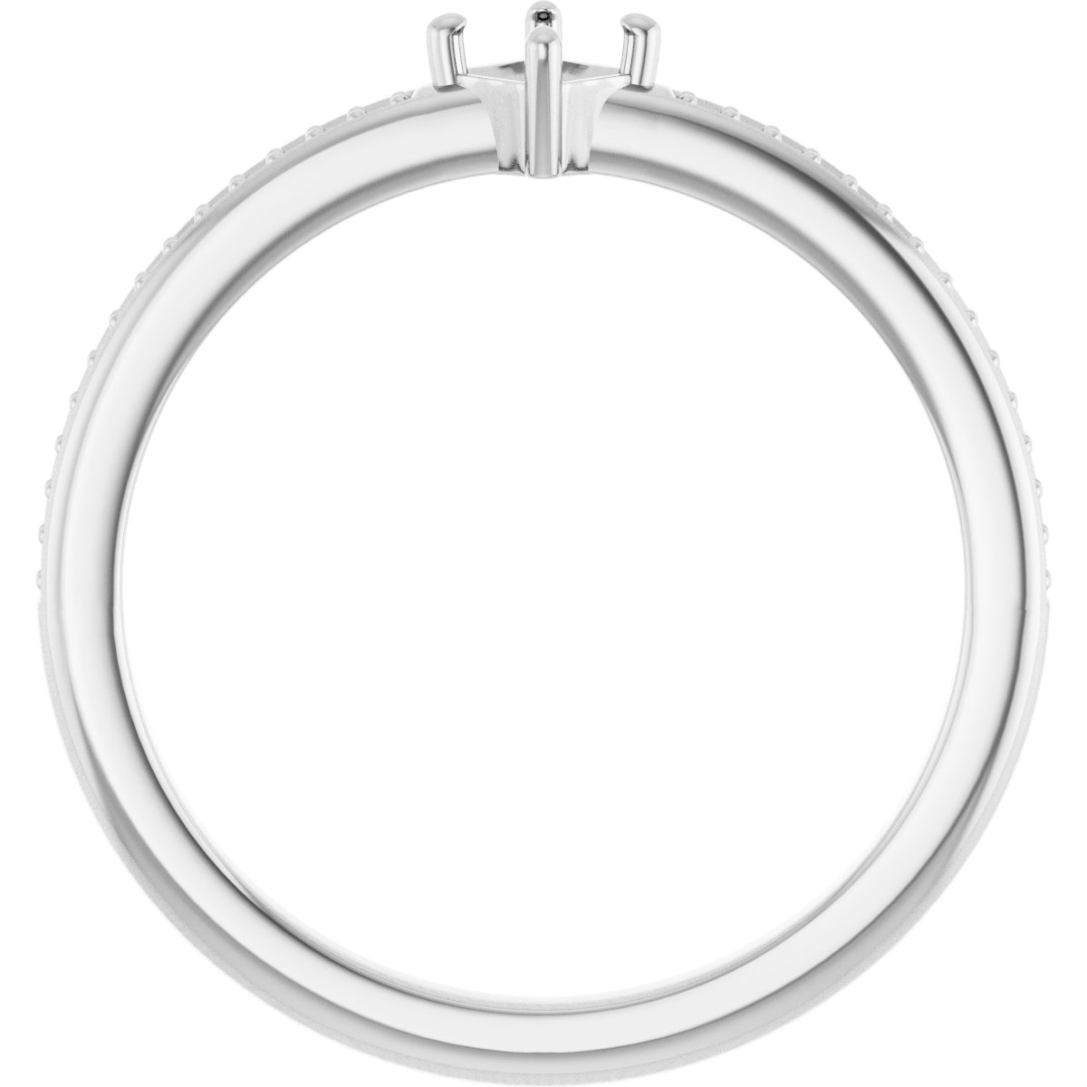10x8 mm Emerald Ring Mounting view 2