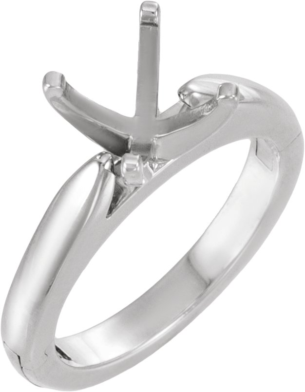 Round Solitaire Engagement Ring · 6.5mm