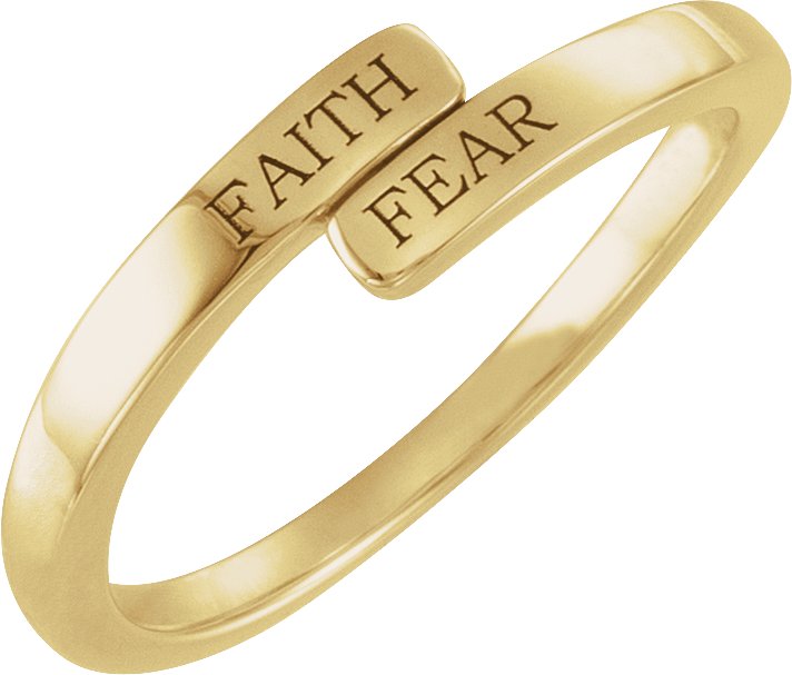 Faith Over Fear Bypass Ring