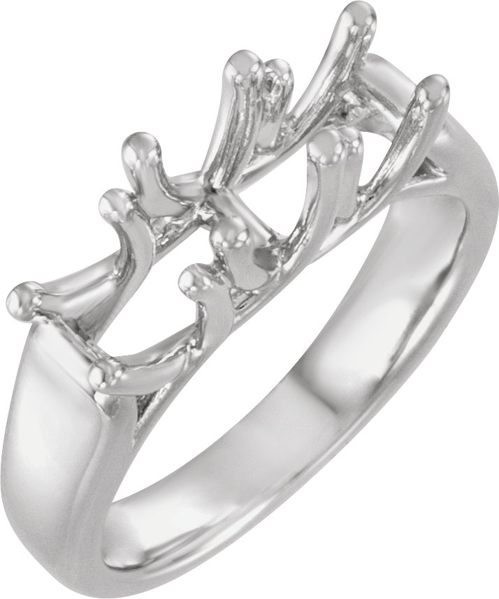 Three-Stone Woven-Design Engagement Ring