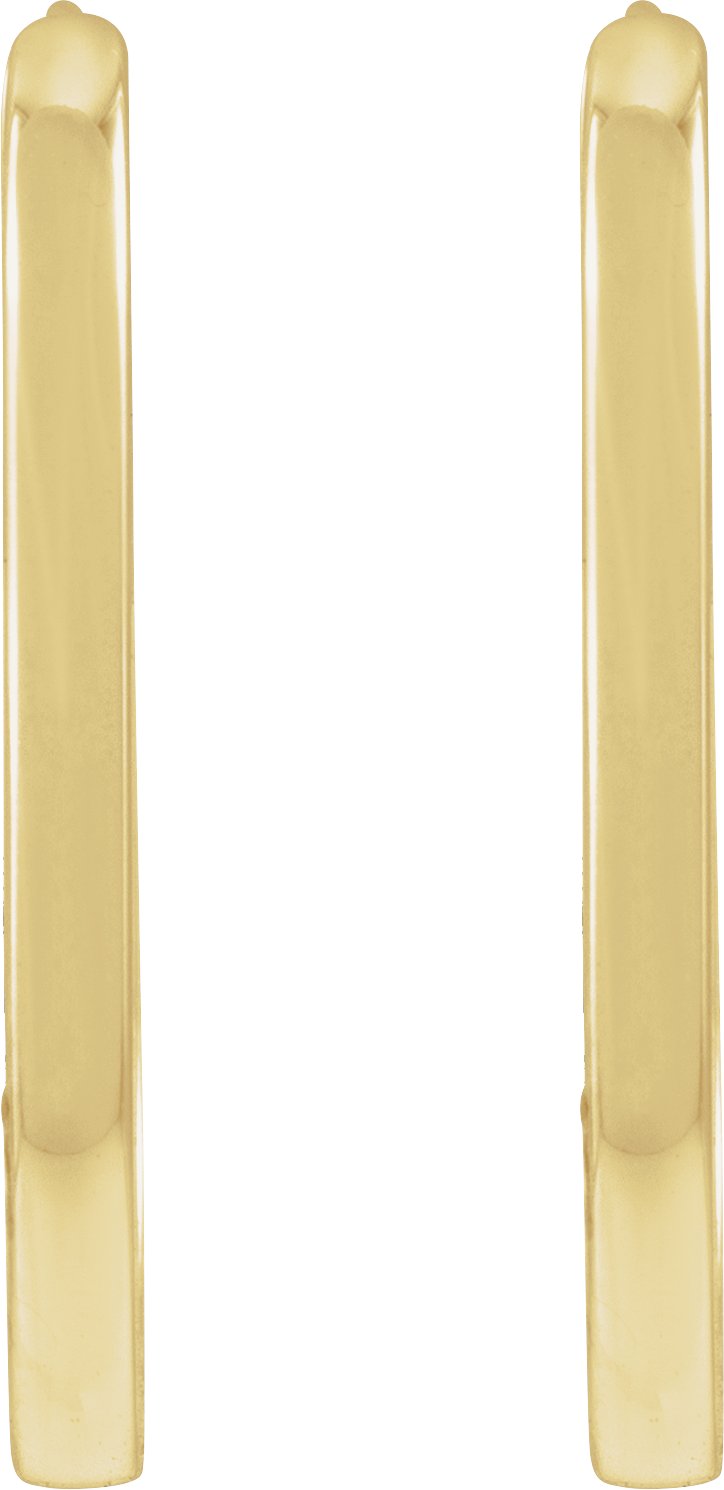 Alternative view of Elongated Hoop Earrings