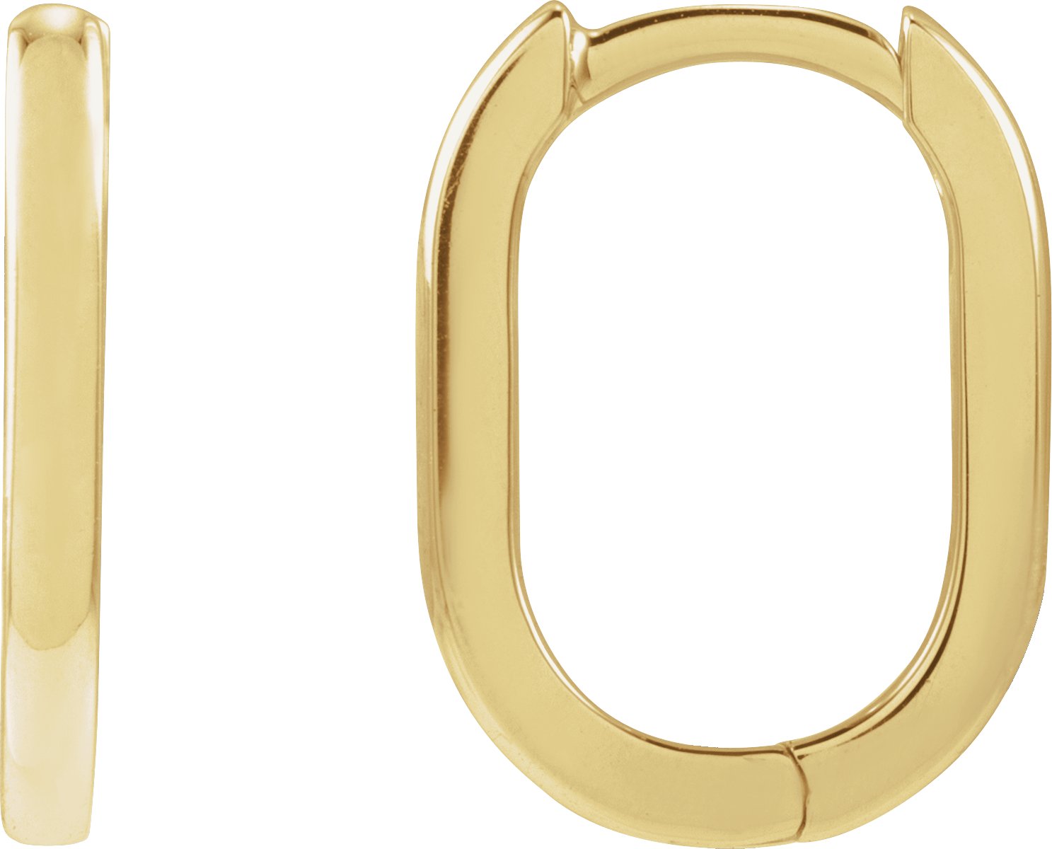 Elongated Hoop Earrings