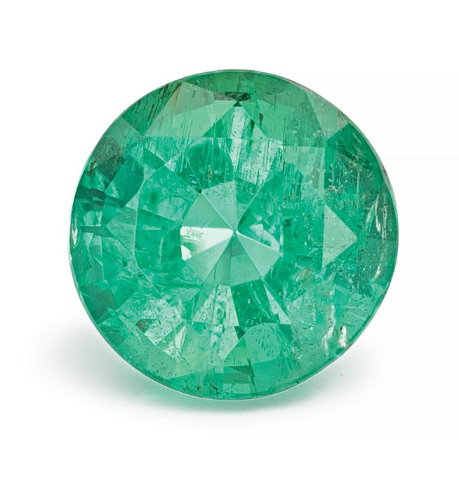 ROUND 0.78ct Natural Emerald