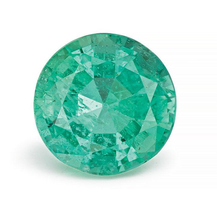 ROUND 0.96ct Natural Emerald