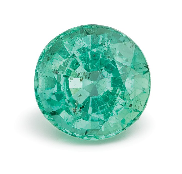 ROUND 0.84ct Natural Emerald