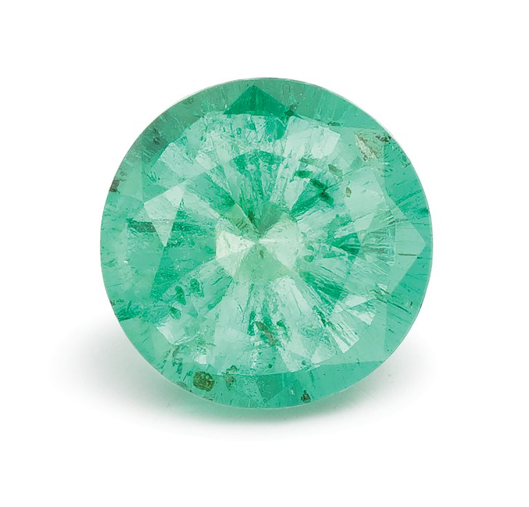 ROUND 0.78ct Natural Emerald