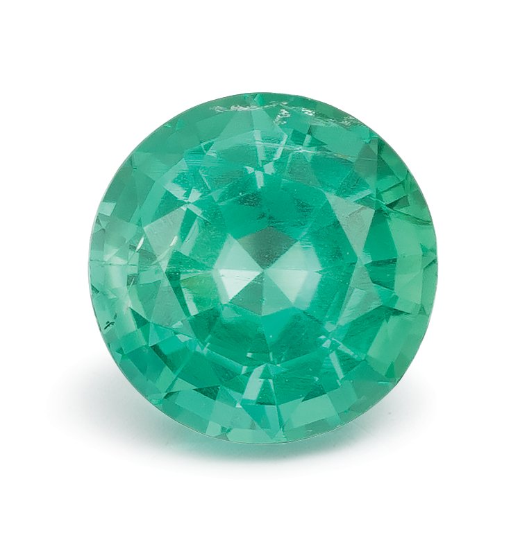 ROUND 0.91ct Natural Emerald