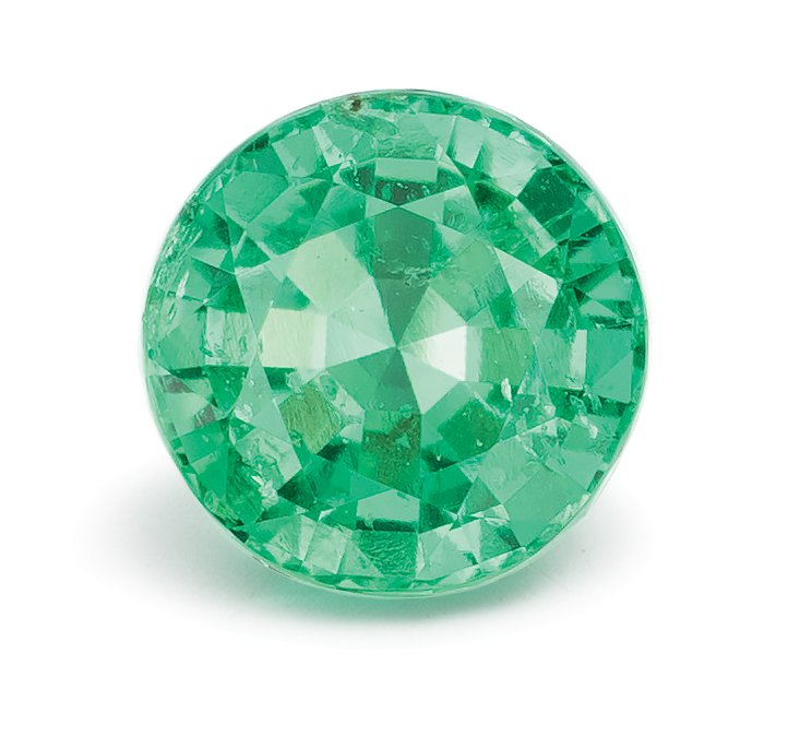 ROUND 0.77ct Natural Emerald