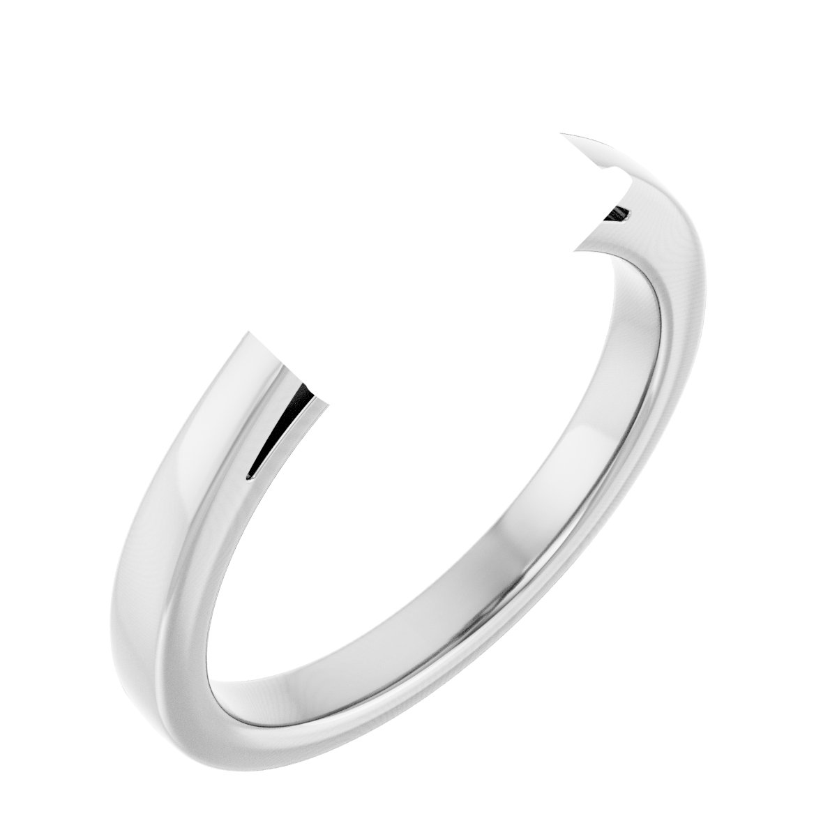 Claw-Prong Three-Stone Engagement Ring or Band