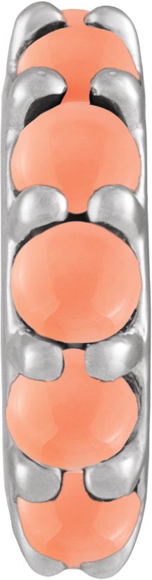 Accented Cabochon Spacer Charm/Pendant