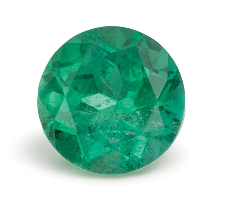 ROUND 0.95ct Natural Emerald
