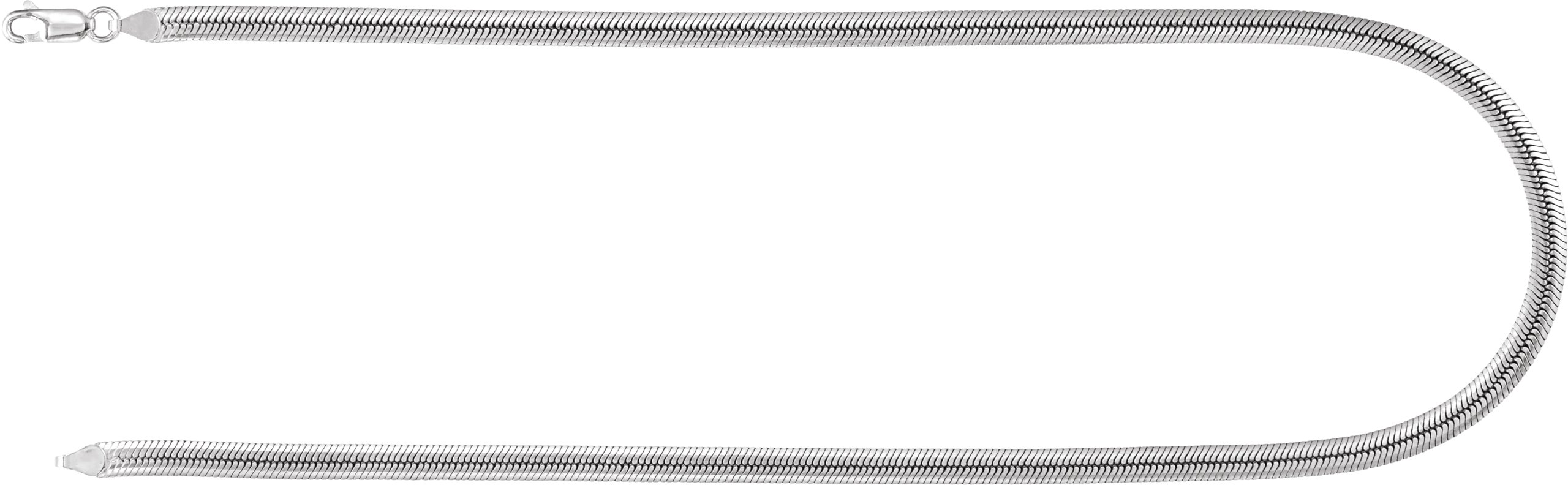 Sterling Silver 4.8 mm Oval Snake 20 Chain