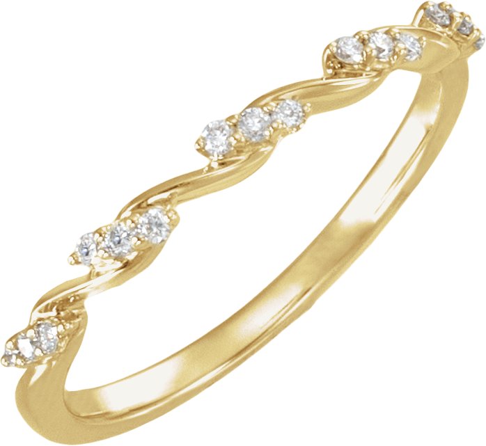 1/8 CTW Natural Diamond Anniversary Band – 14K Yellow Gold