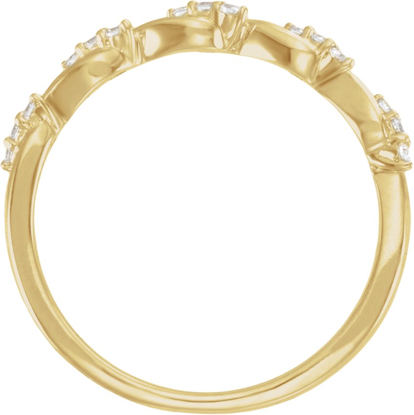 Alternative view of 1/8 CTW Natural Diamond Anniversary Band – 14K Yellow Gold