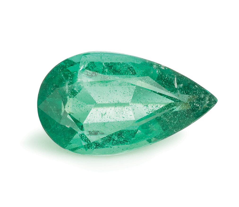 PEAR 1.02ct Natural Emerald 