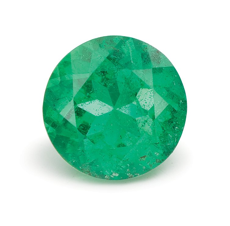 ROUND 0.70ct Natural Emerald