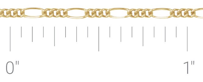 14K Yellow Gold-Filled 1.5 mm Figaro 24" Chain