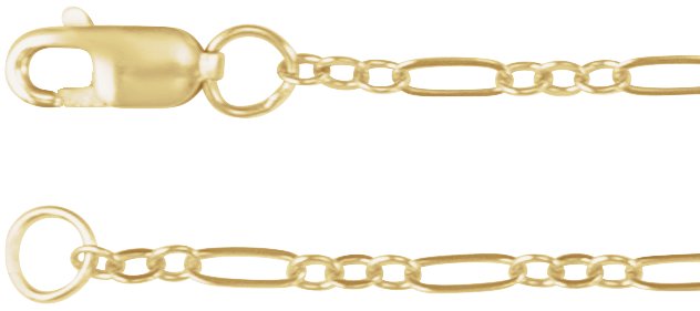 14K Yellow Gold-Filled 1.8 mm Figaro 16