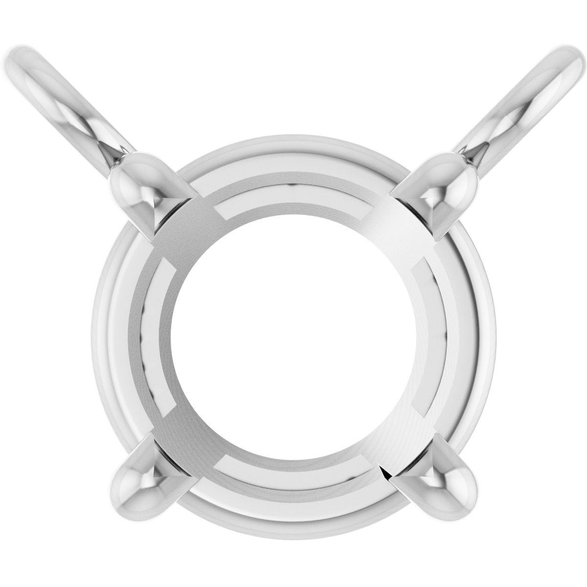 Round 4-Prong Pre-Notched Low Necklace Center