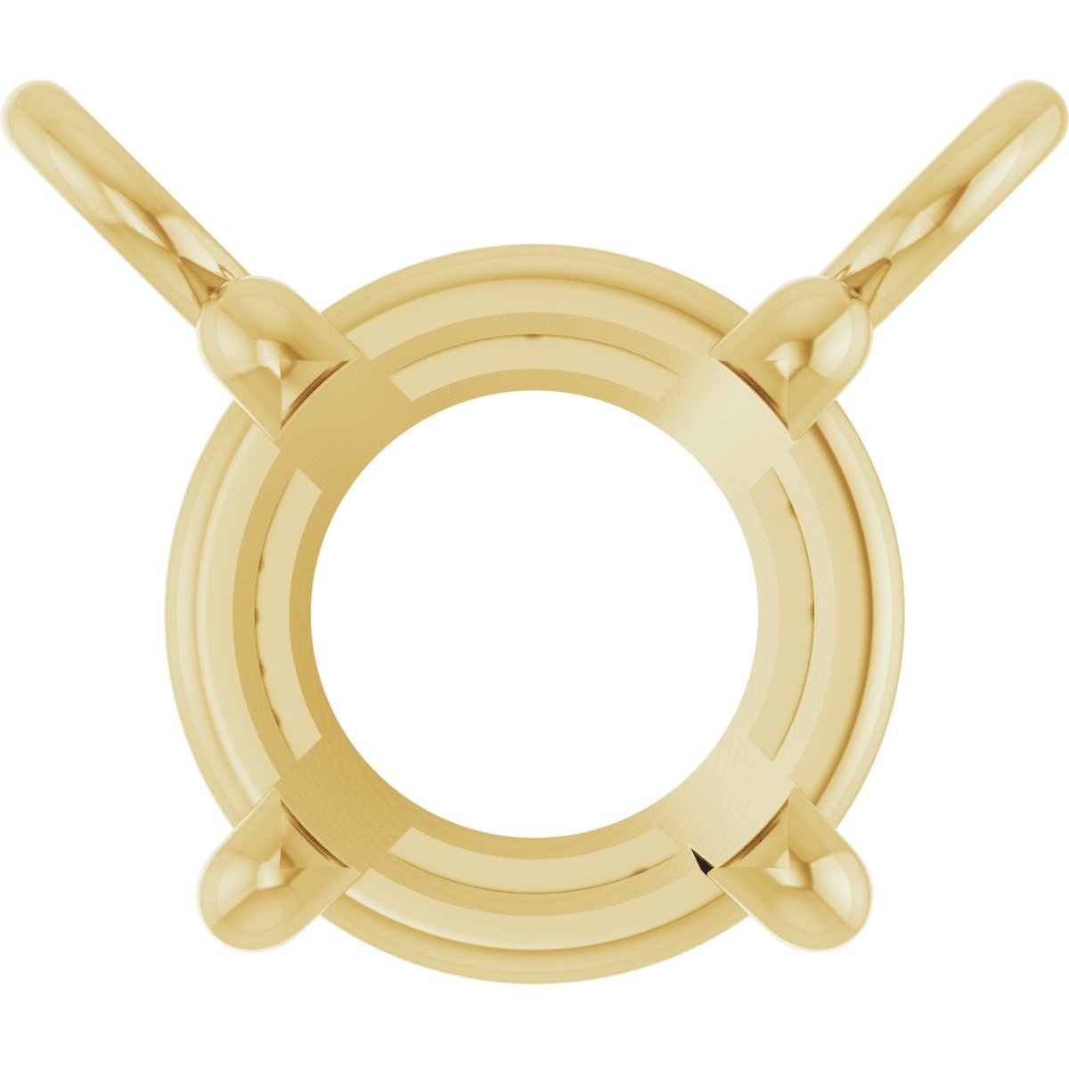 Round 4-Prong Pre-Notched Low Necklace Center