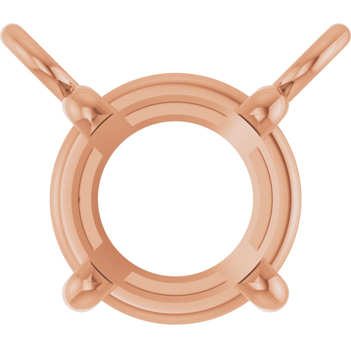 Round 4-Prong Pre-Notched Low Necklace Center