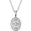 Sterling Silver .05 CTW Diamond 18 inch Necklace Ref. 3907072