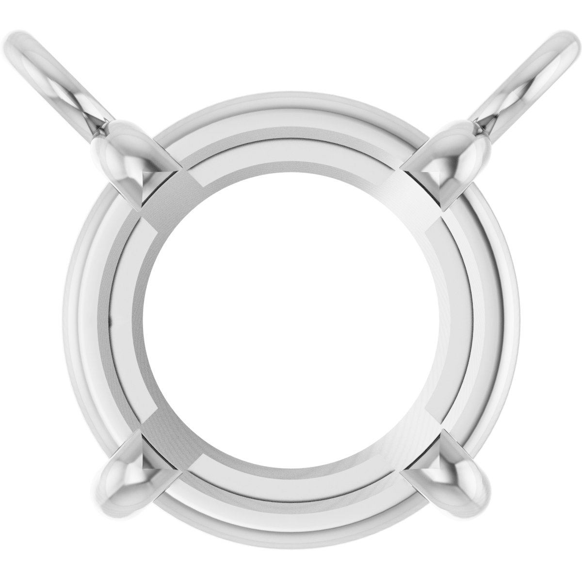 Round 4-Prong Pre-Notched Low Necklace Center