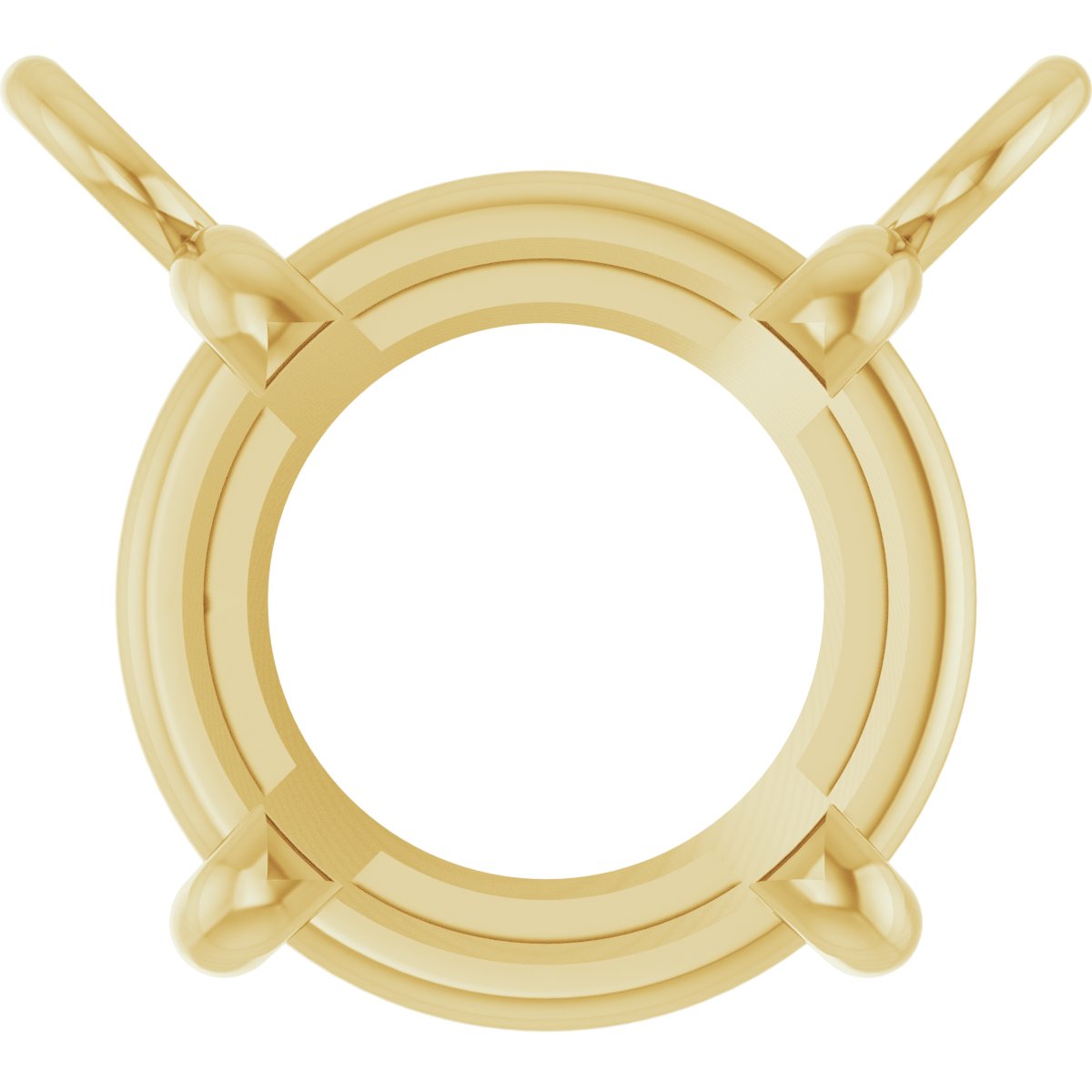 Round 4-Prong Pre-Notched Low Necklace Center