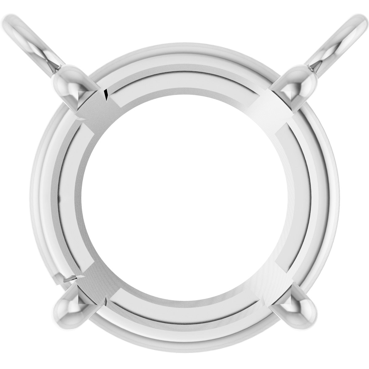 Round 4-Prong Pre-Notched Low Necklace Center