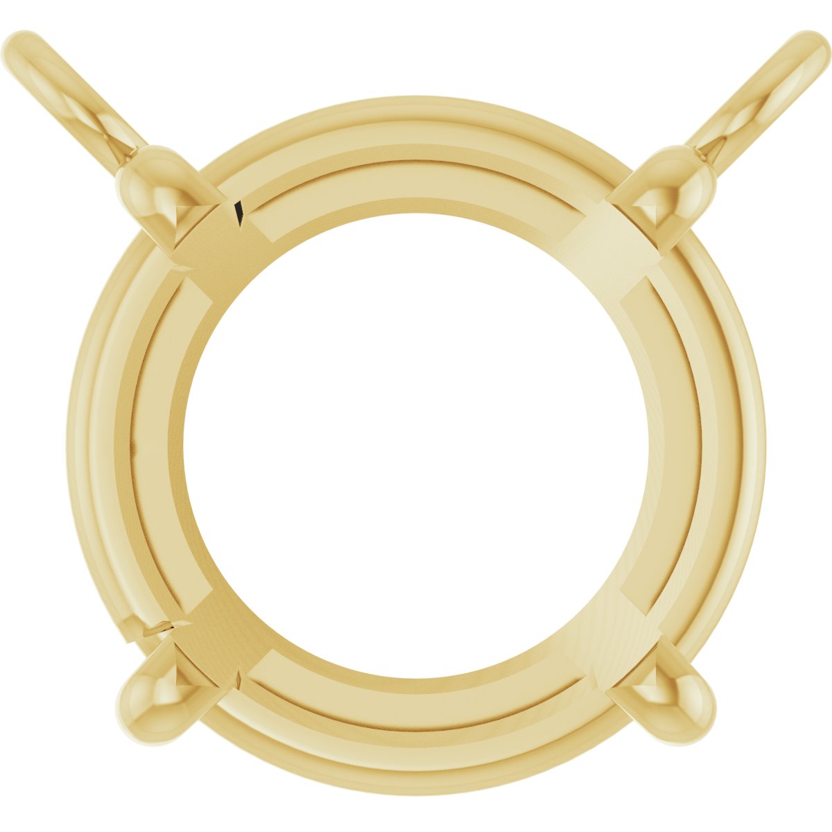 Round 4-Prong Pre-Notched Low Necklace Center
