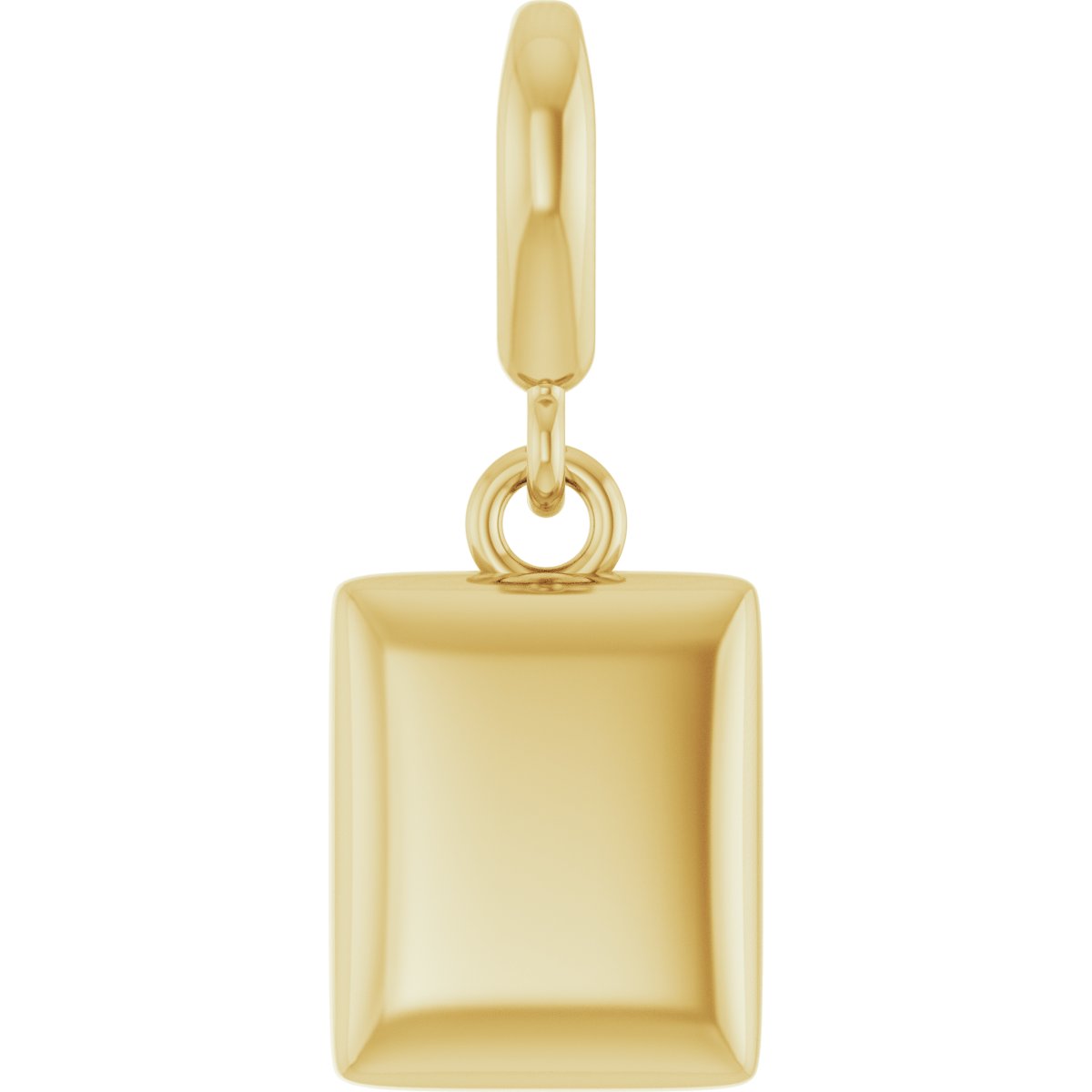 Puffed Dog Tag Charm/Pendant