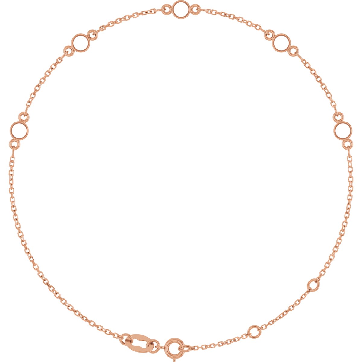 Bezel-Set Link Bracelet
