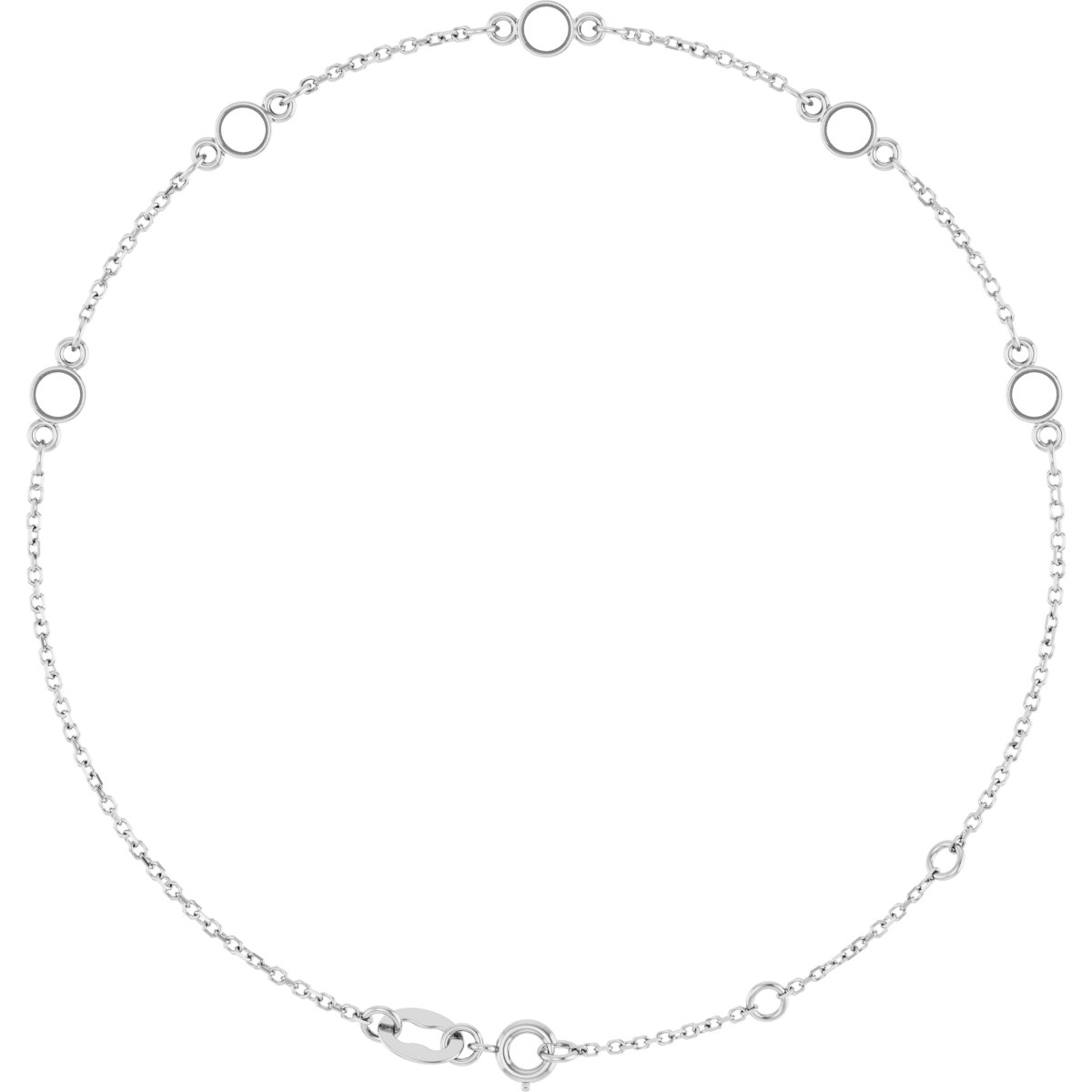 Bezel-Set Link Bracelet
