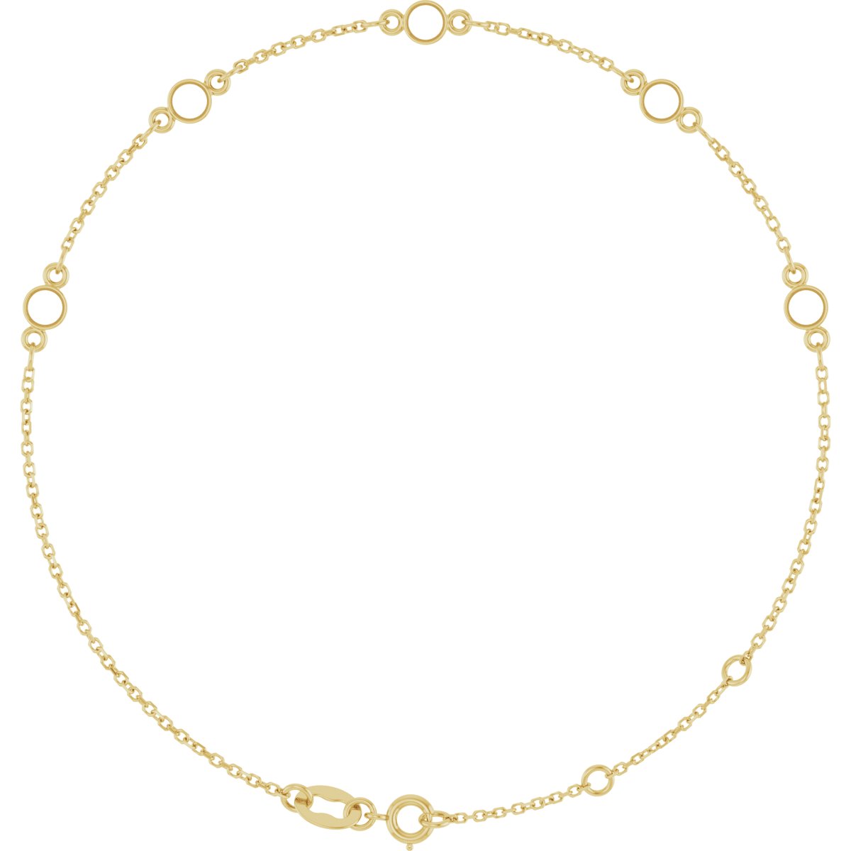 Bezel-Set Link Bracelet