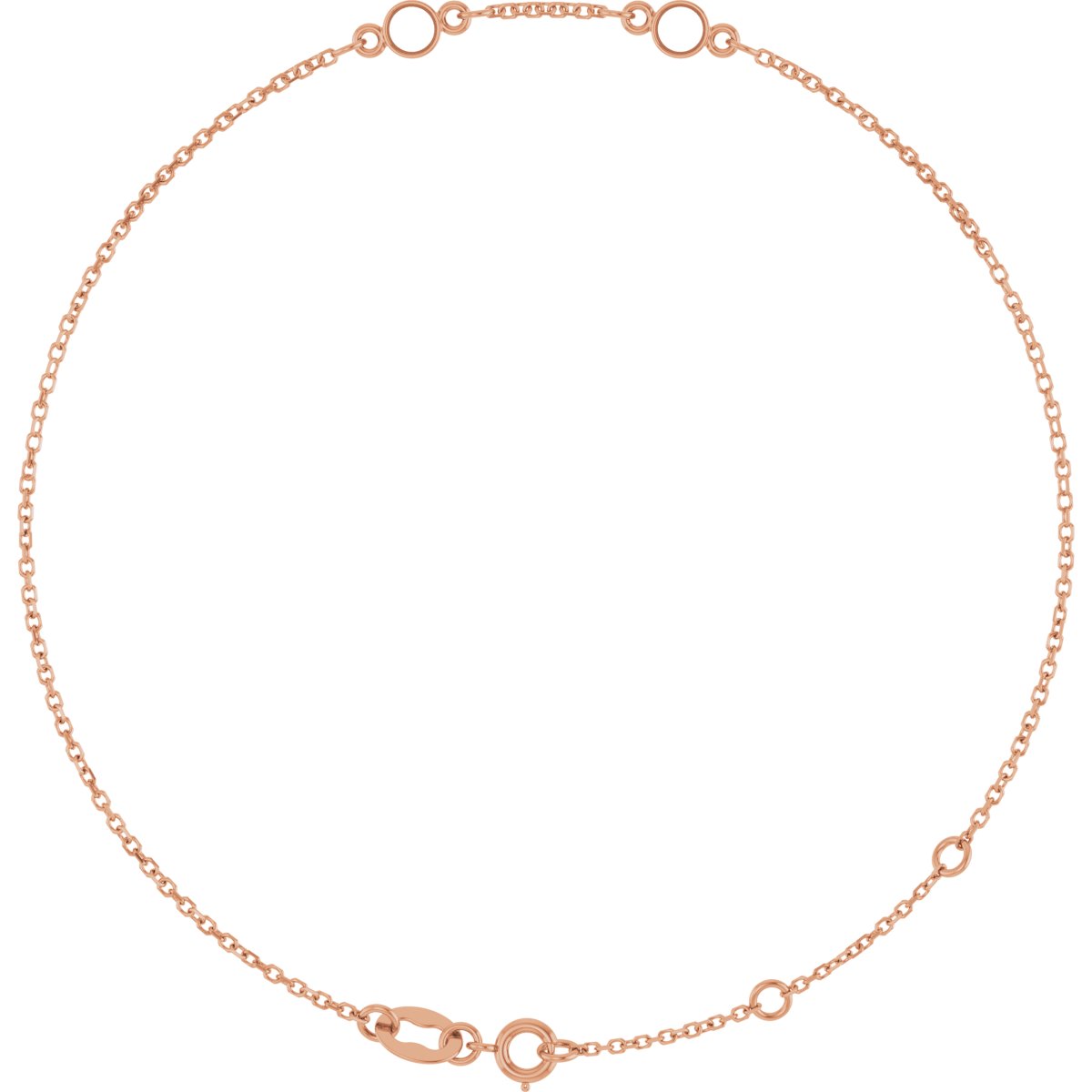 Bezel-Set Link Bracelet