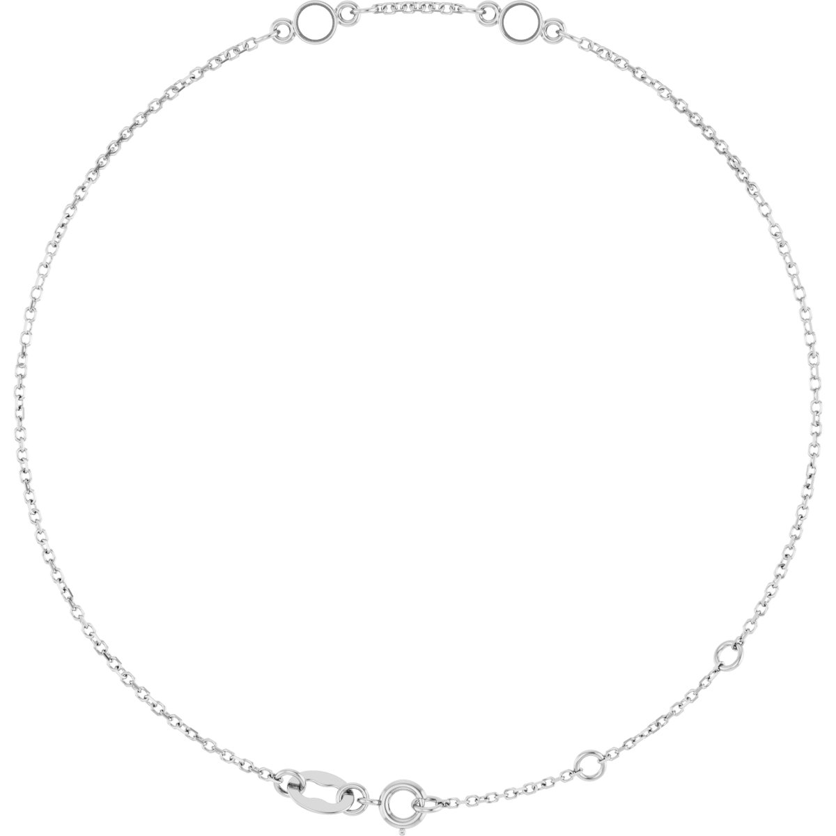 Bezel-Set Link Bracelet