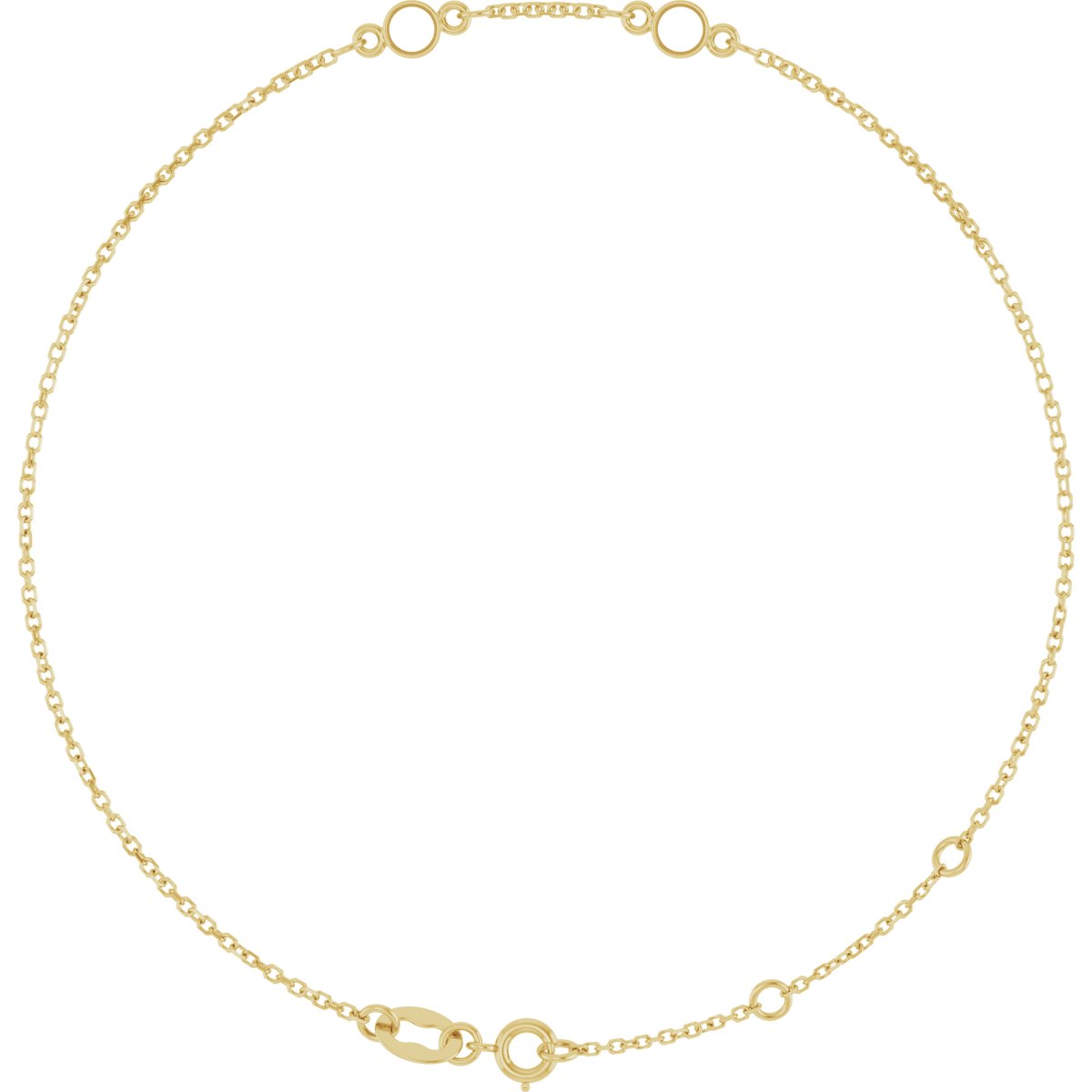 Bezel-Set Link Bracelet
