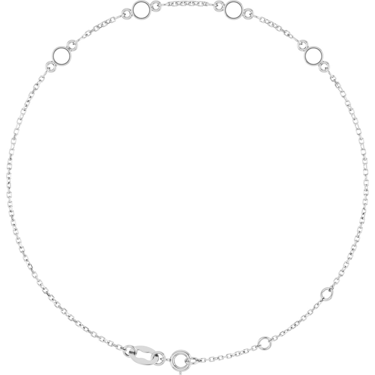 Bezel-Set Link Bracelet