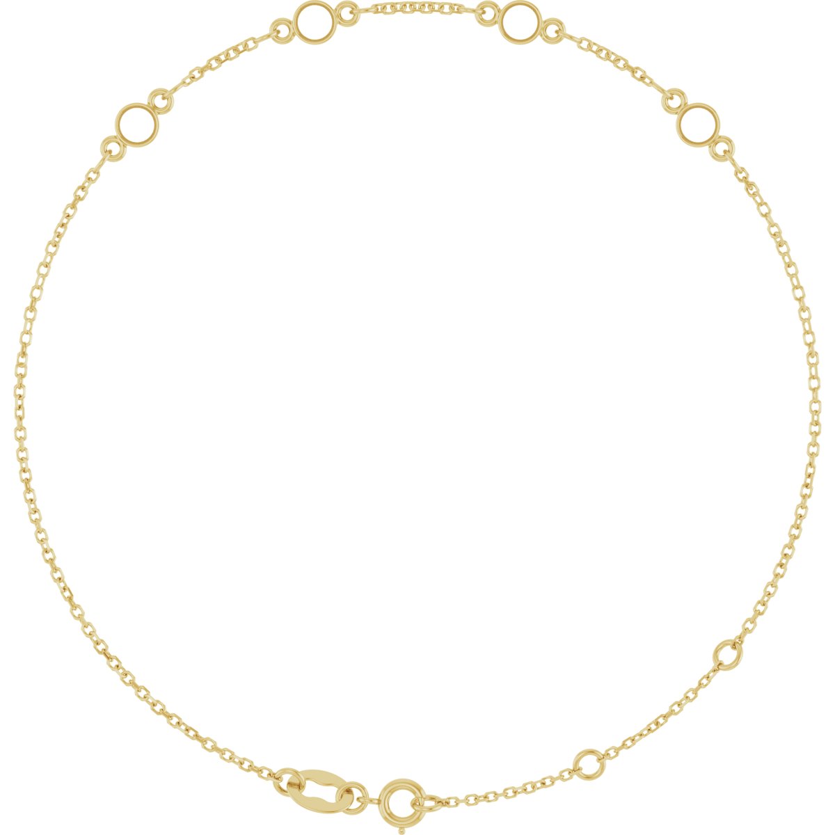 Bezel-Set Link Bracelet