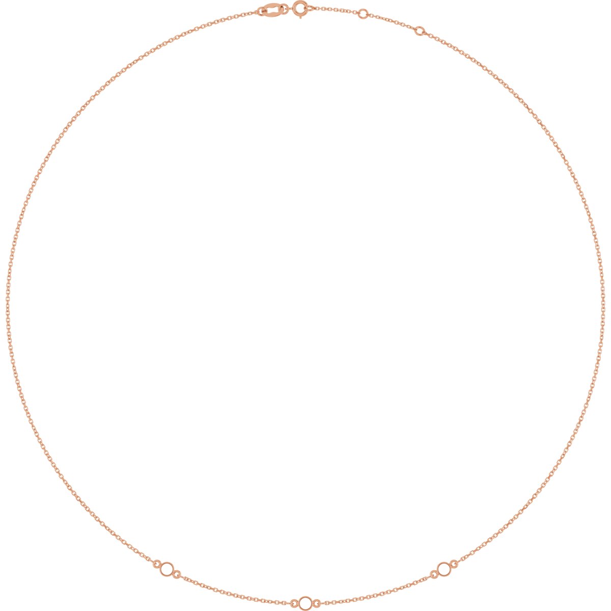 Bezel-Set Station Necklace