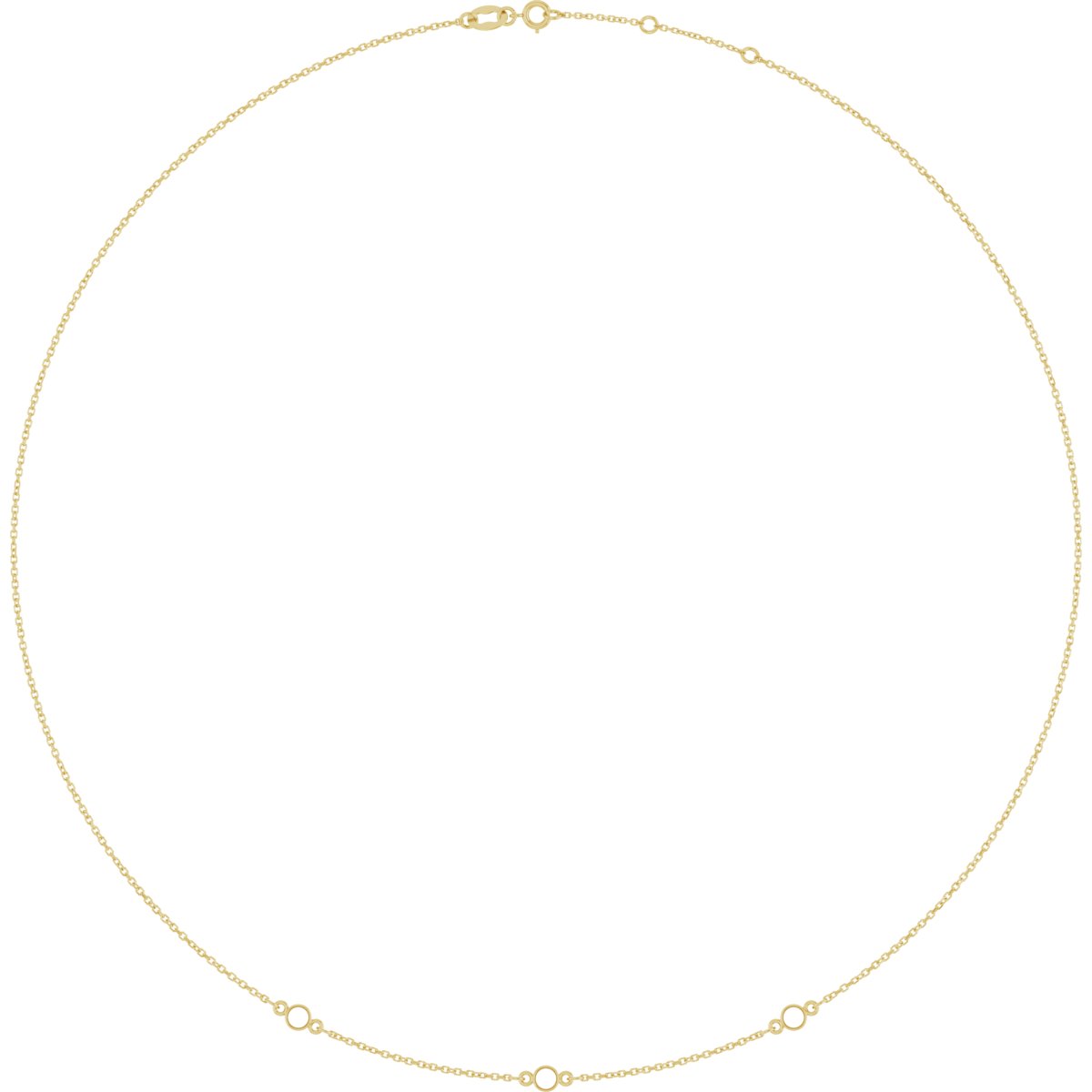 Bezel-Set Station Necklace