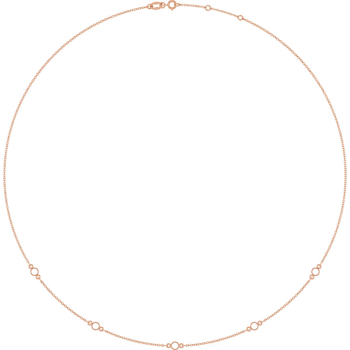 Bezel-Set Station Necklace