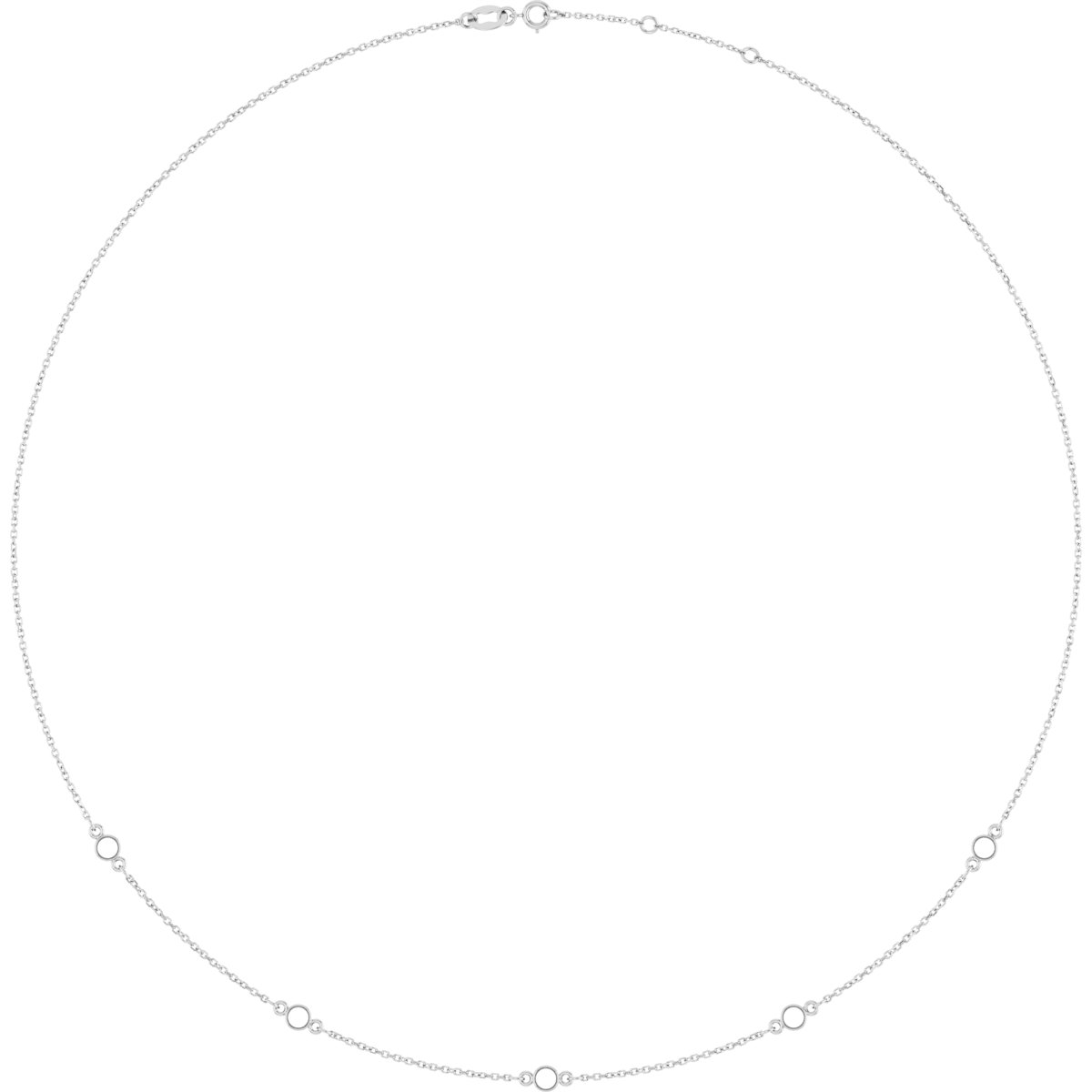 Bezel-Set Station Necklace