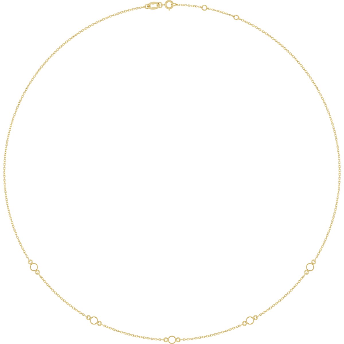 Bezel-Set Station Necklace