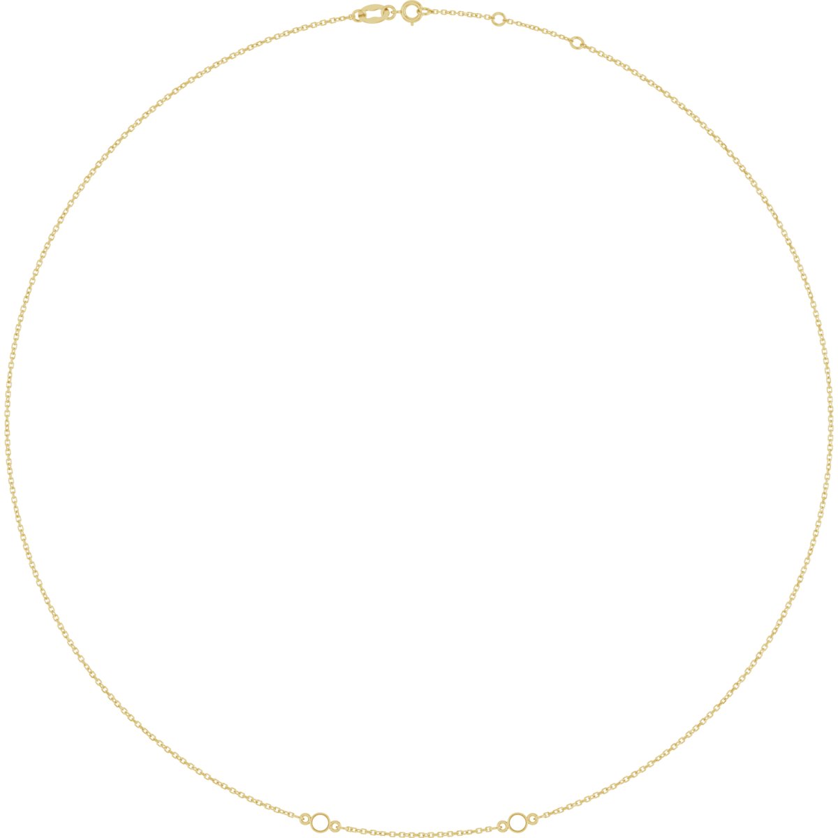 Bezel-Set Station Necklace