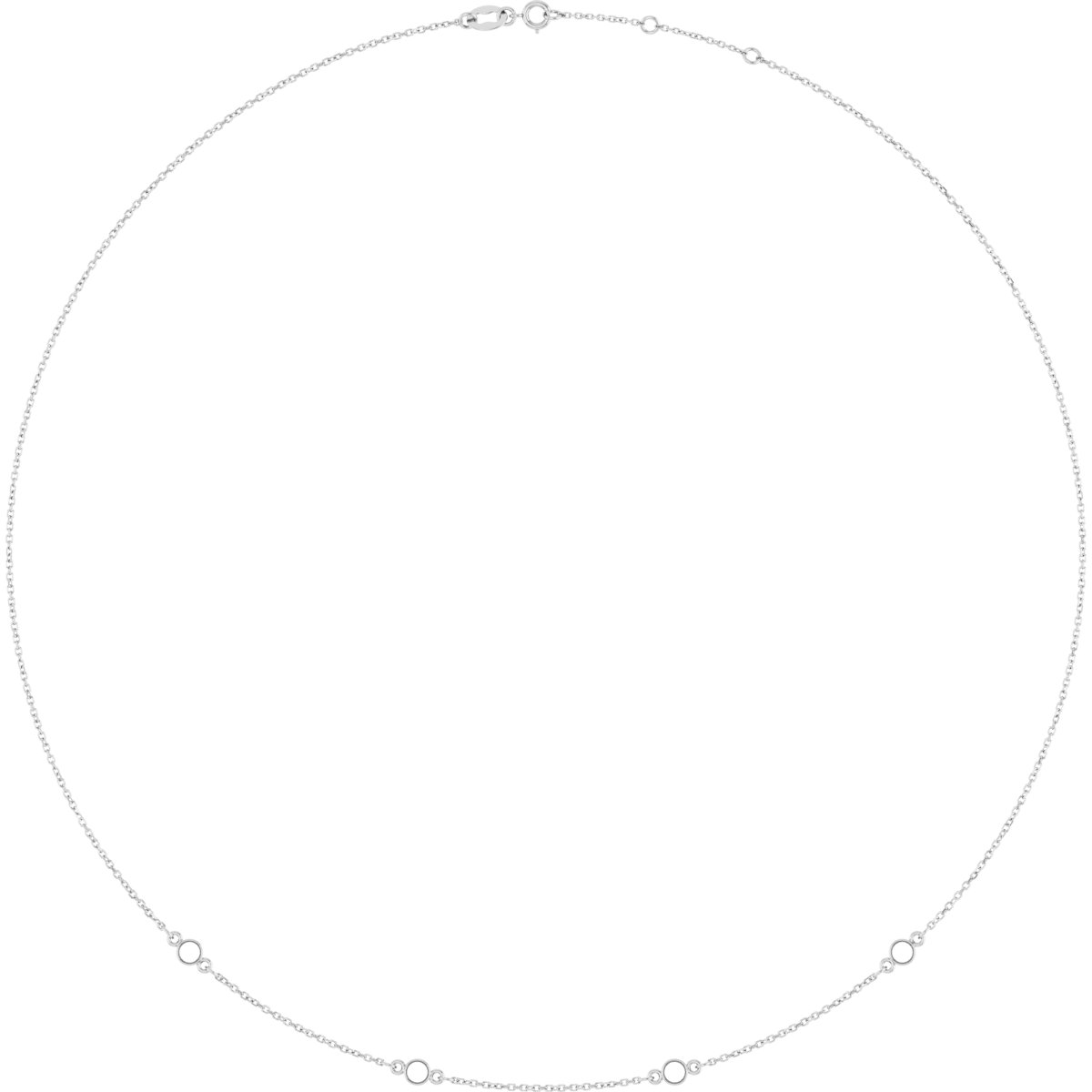 Bezel-Set Station Necklace