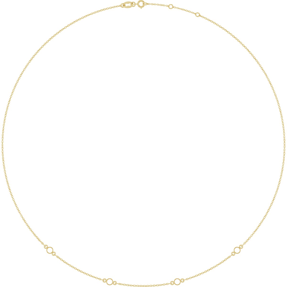 Bezel-Set Station Necklace