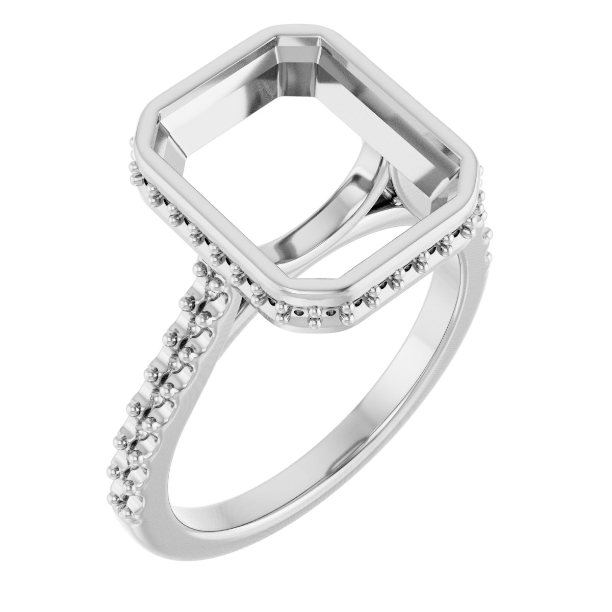 Hidden Halo-Style Engagement Ring
